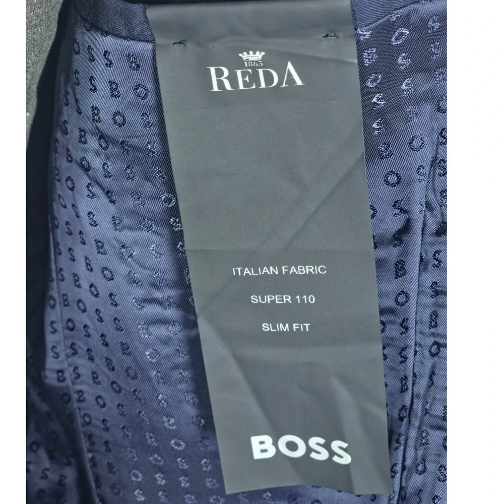 BOSS Sport Coat Mens 38R Navy Reda Italian Wool Quiet Luxury Polished Office NWT